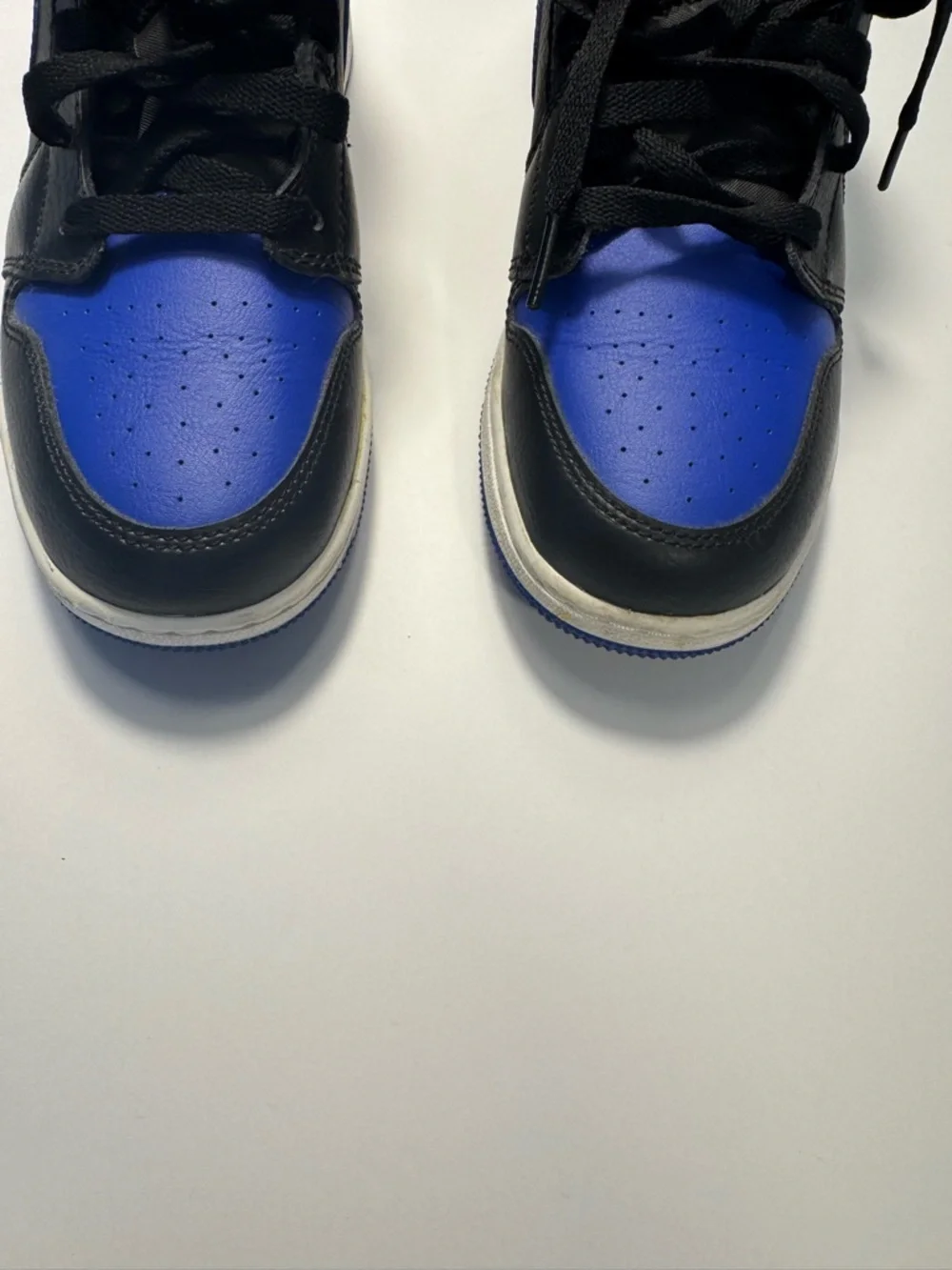 Air Jordan 1 Mid Royal Blue Black 554725-068 GS Size 6Y Youth Sneakers